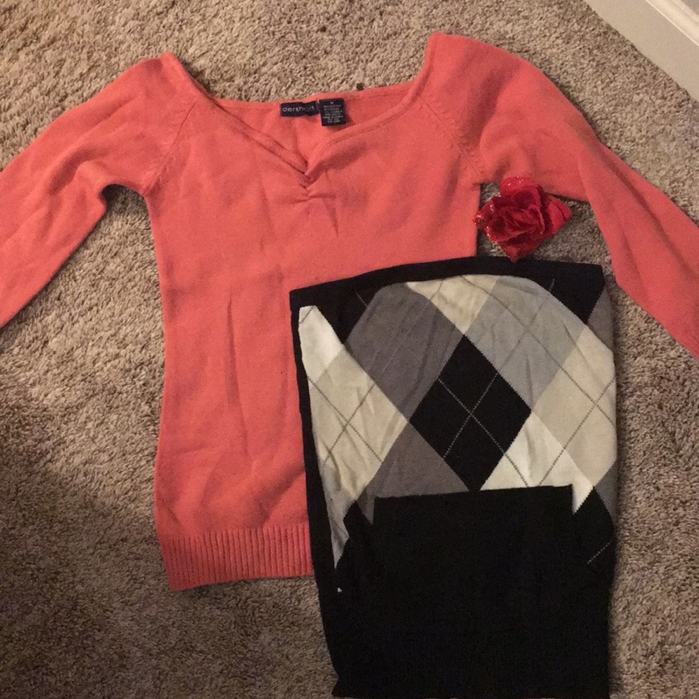 Like NEW! Quarter Sleeved sweater and tube top